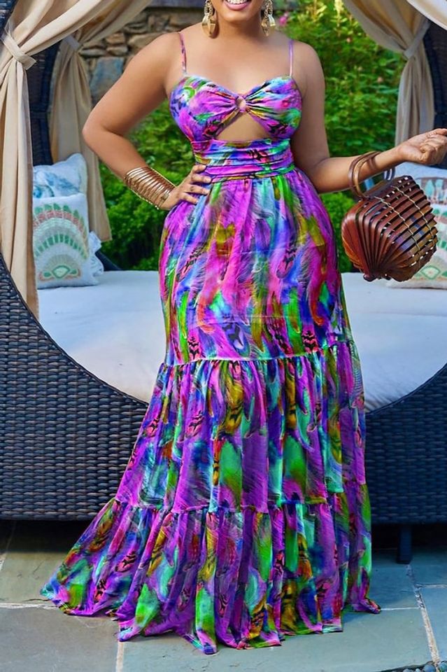 Purple Luxury Multi purpose Maxi dress 