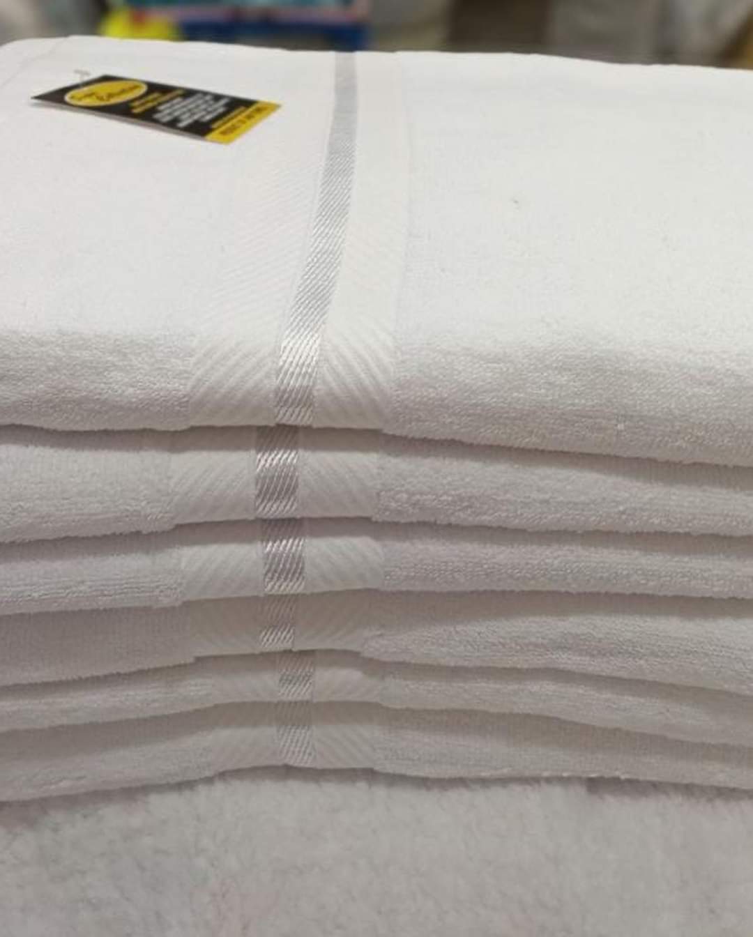 Plain white towels 