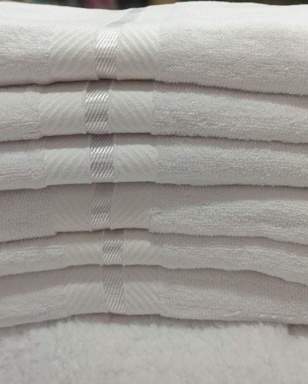 Plain white towels 