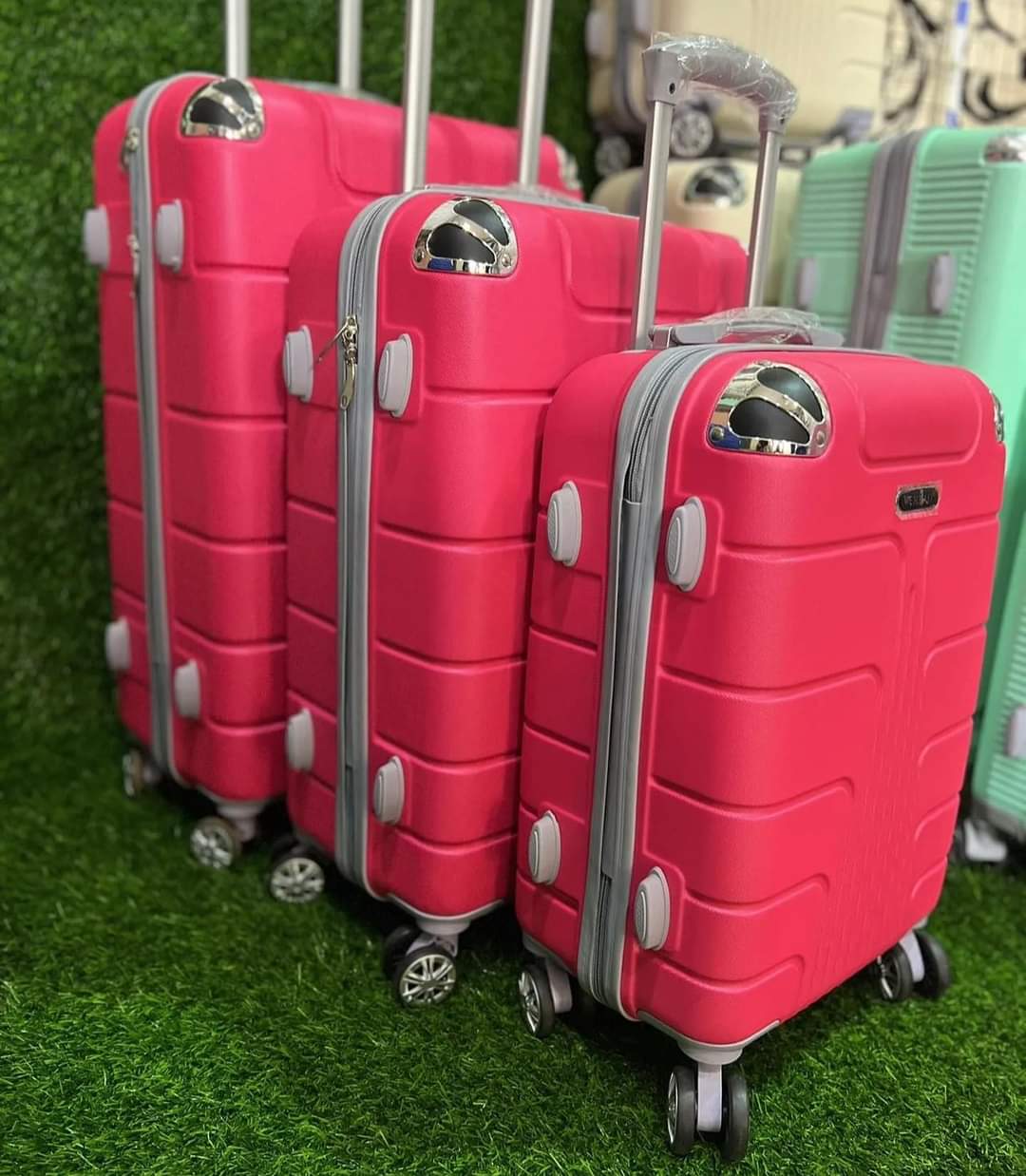 3 PC set plastic suitcase 