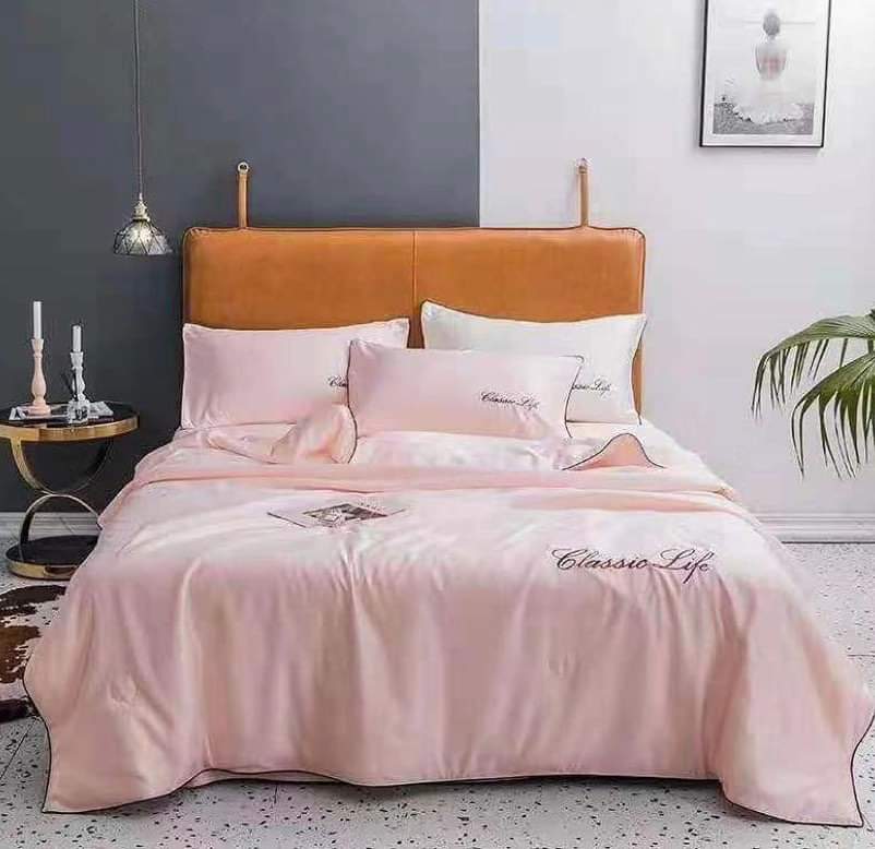 6 PC silk duvet cover set 