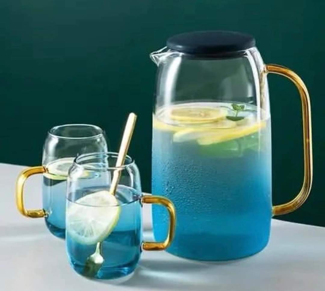  3 pc Glass jar 