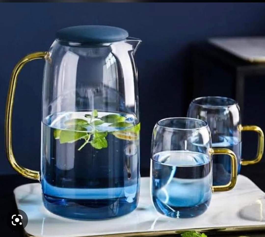  3 pc Glass jar 