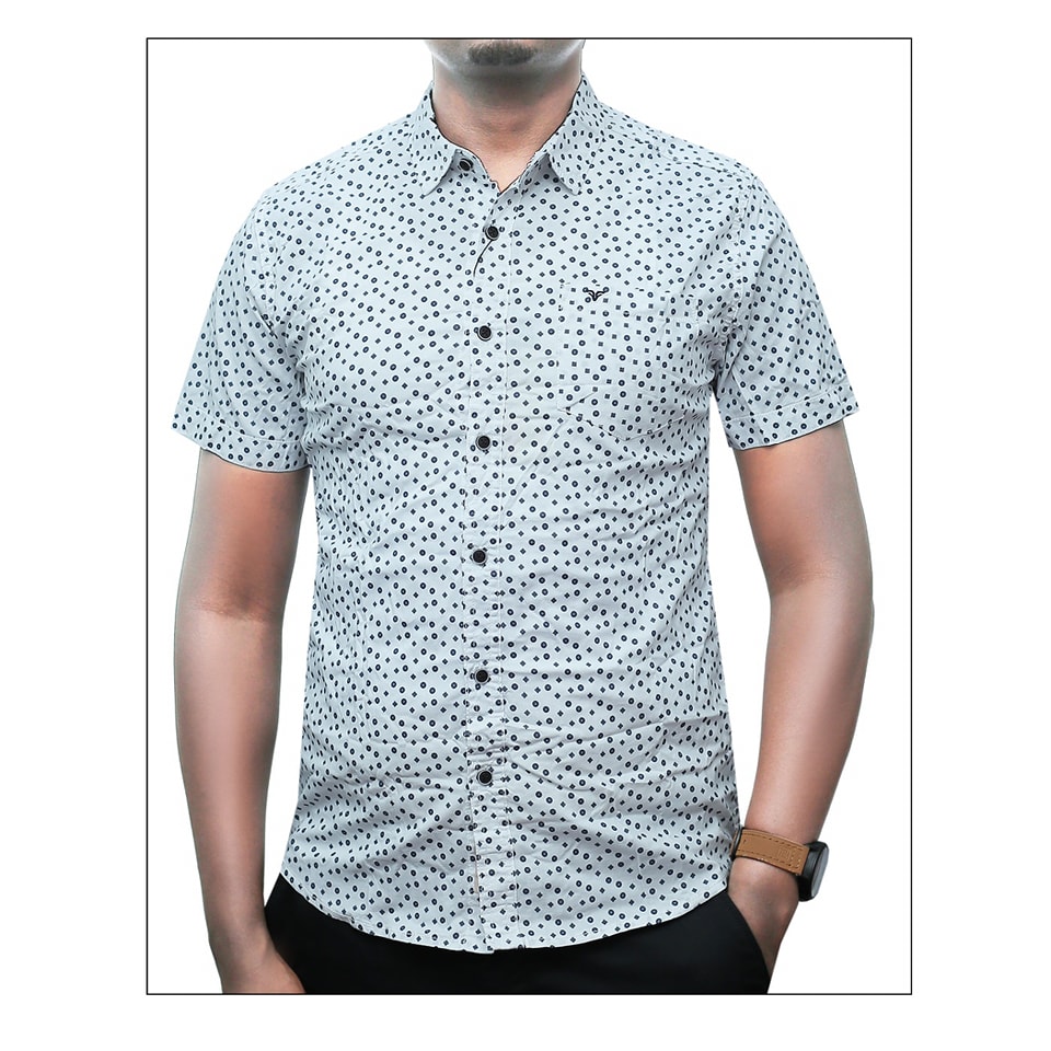 Elegant men's cotton short sleeve  shirts