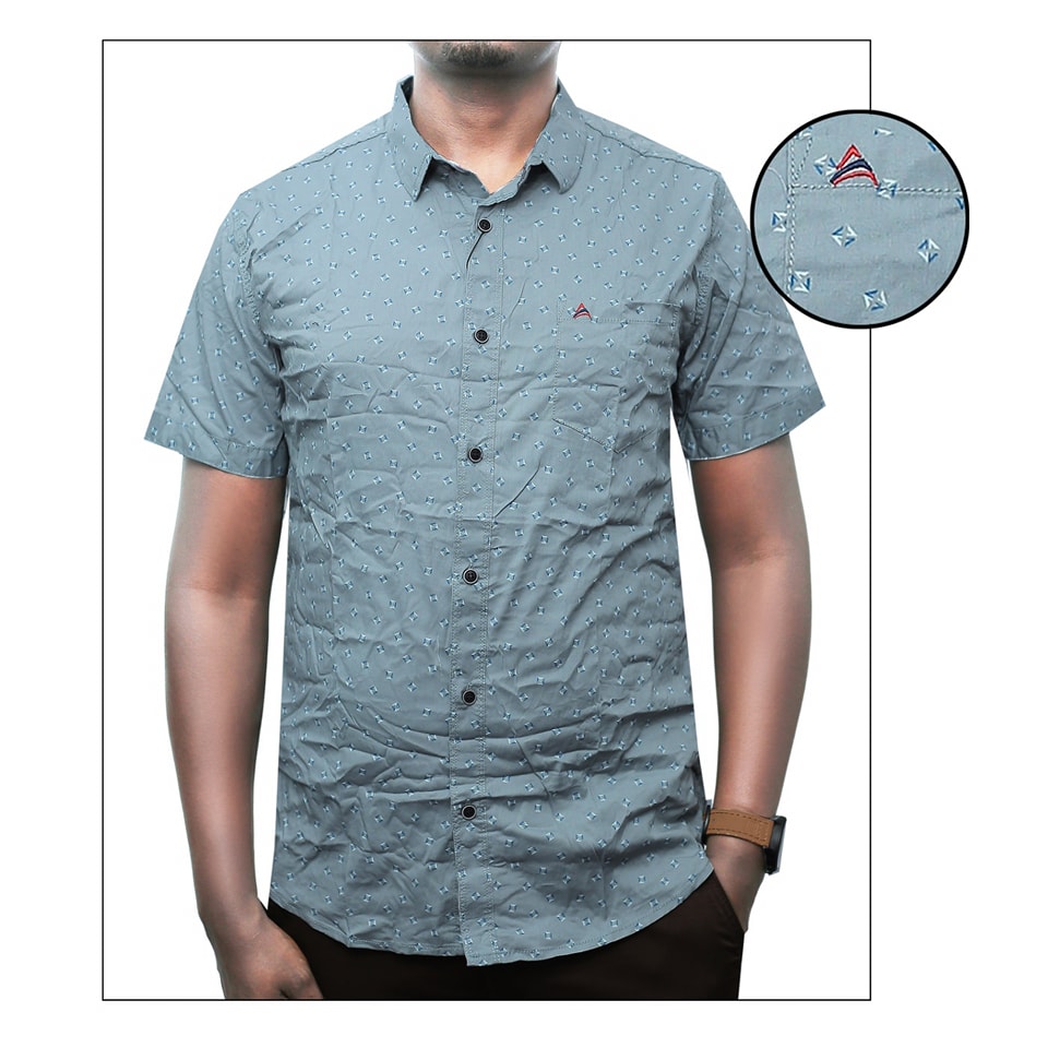 Elegant men's cotton short sleeve  shirts