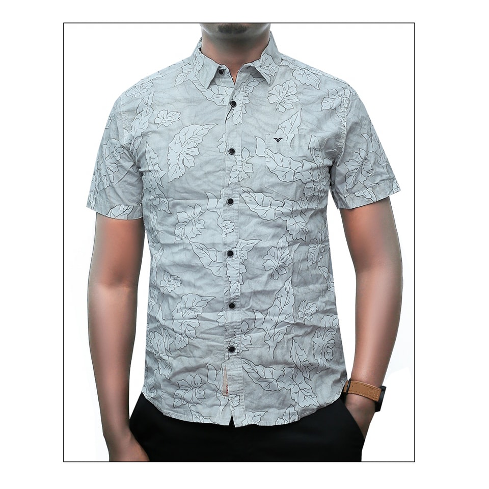 Elegant men's cotton short sleeves shirts