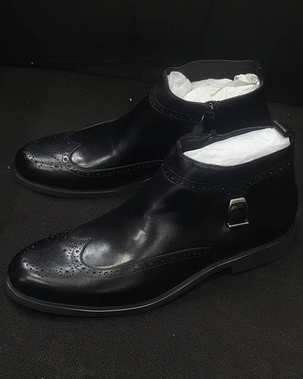 Genuine leather office boots