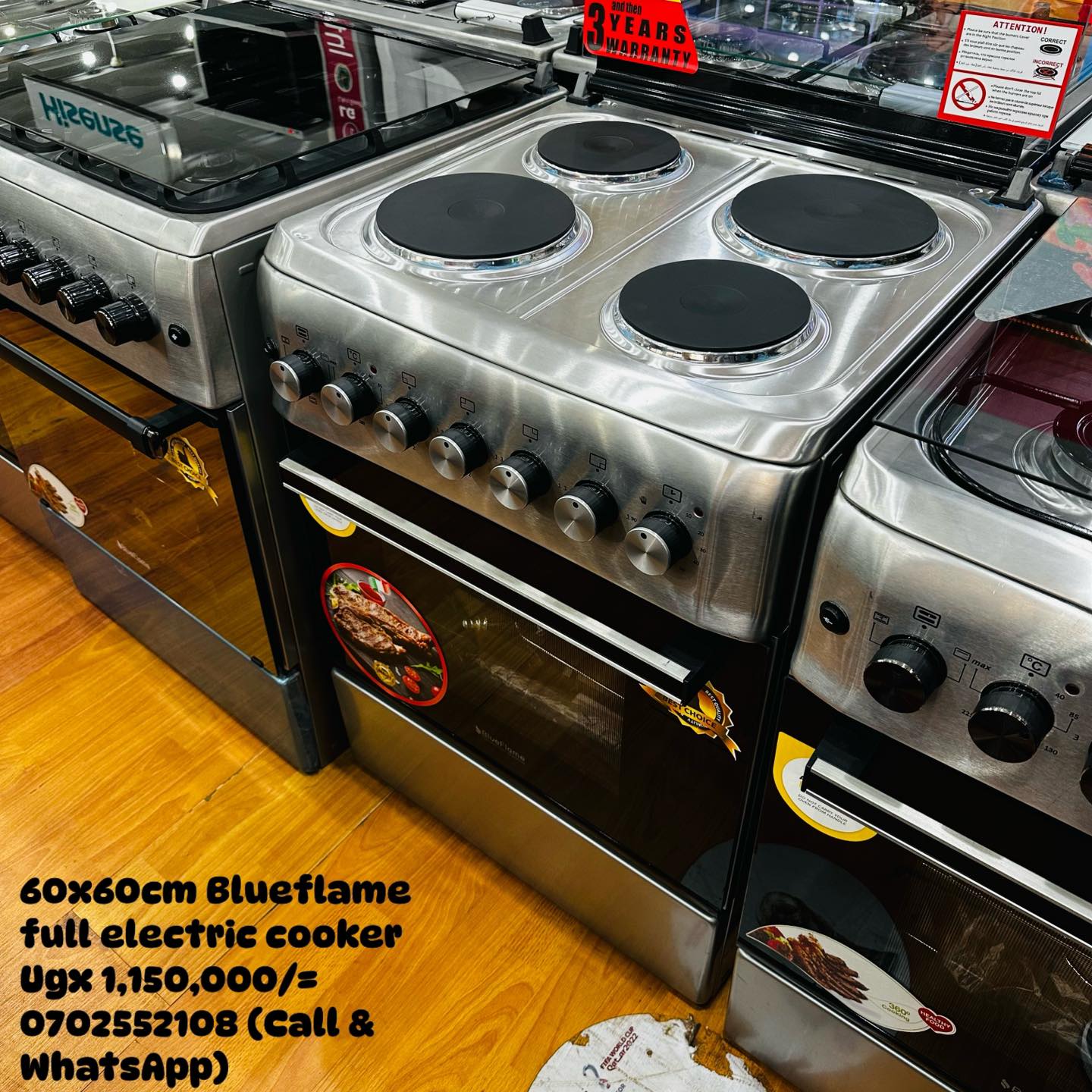 Blueflame 60x60cm full electric cooker