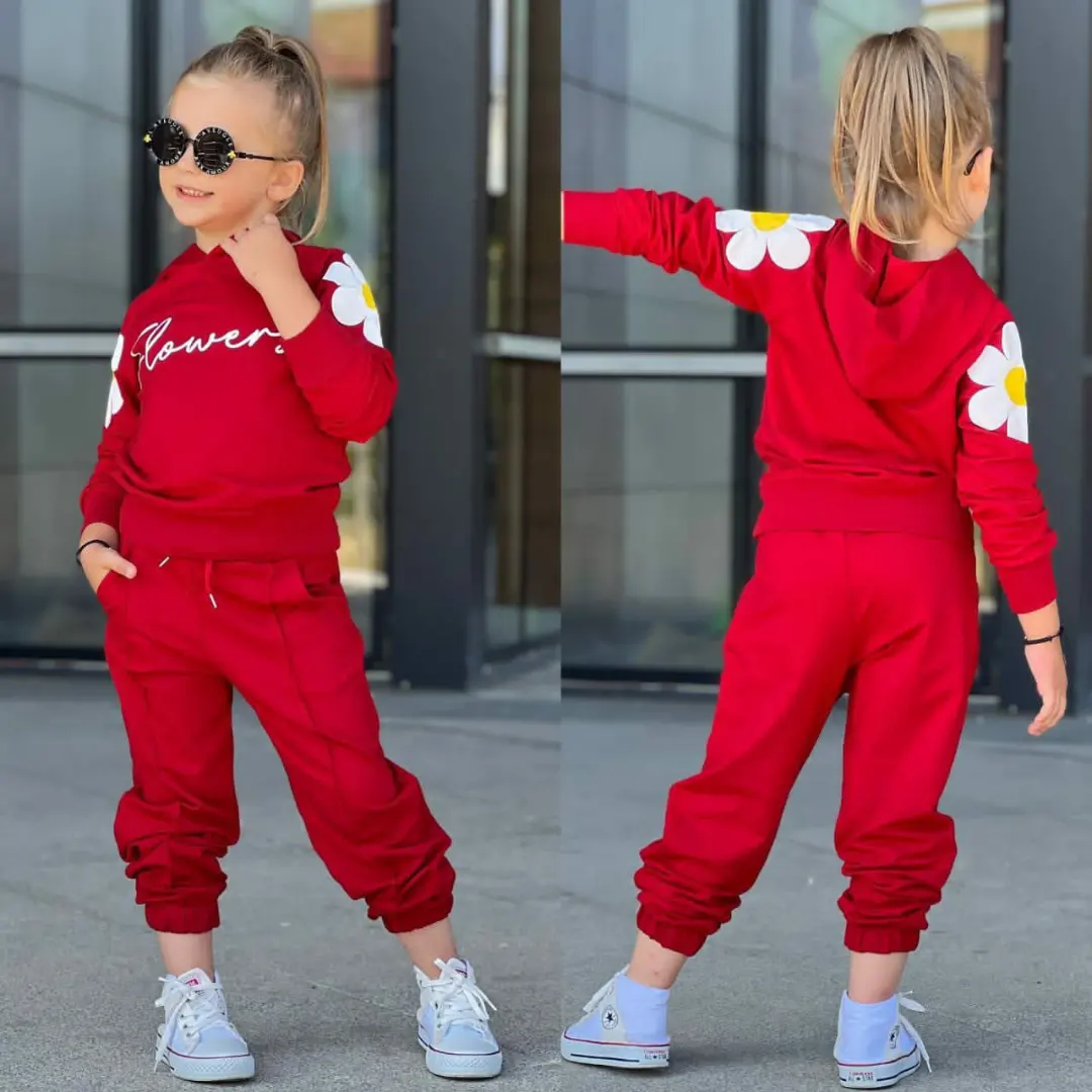 Two pieces girls sweater suits 