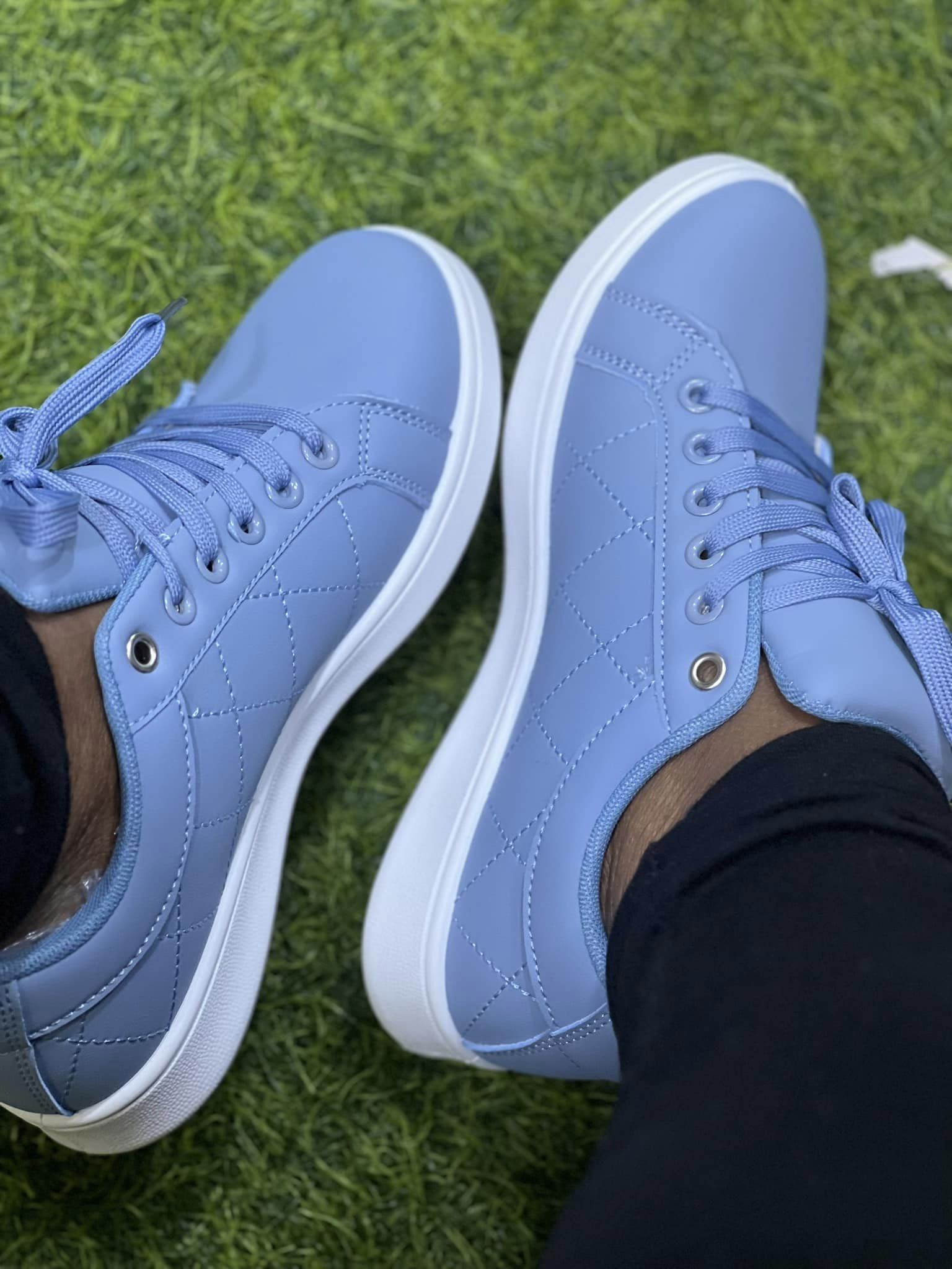 Sky blue sneakers