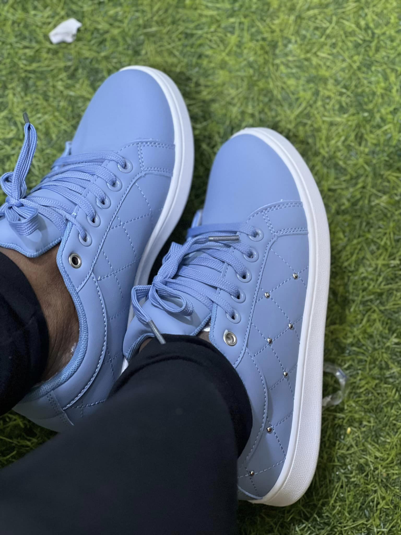 Sky blue sneakers