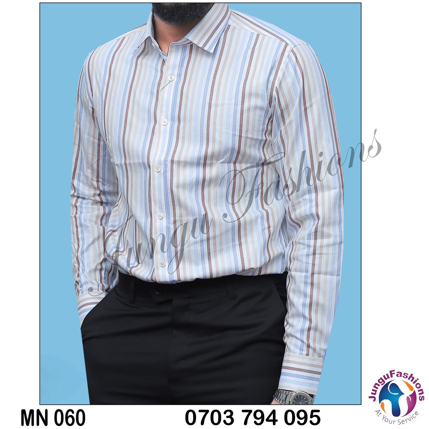 Men long sleeve stripe shirts