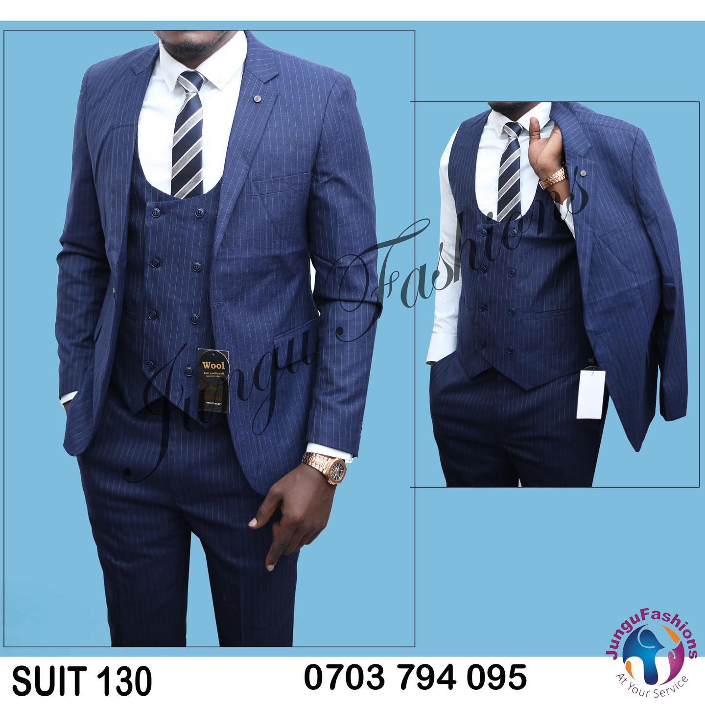 Men blue suits