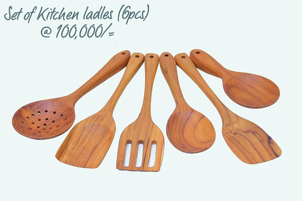 set of  6 pcs wooden  Kitchen Ladles