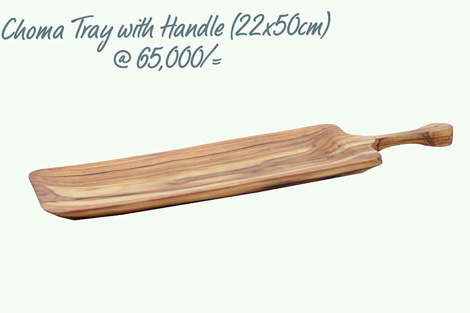 Wooden Coma Tray with Handle 22x50cm