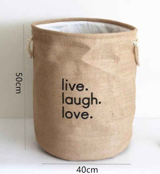 Live, Laugh, Love storage/laundry basket