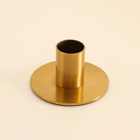 Small gold coated candle holders