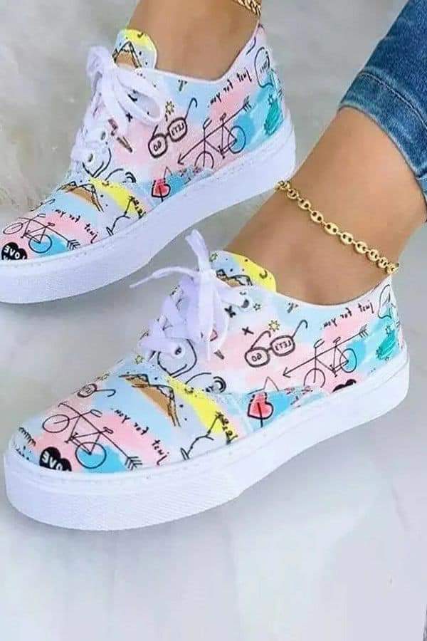 Ladies colorful sneakers 