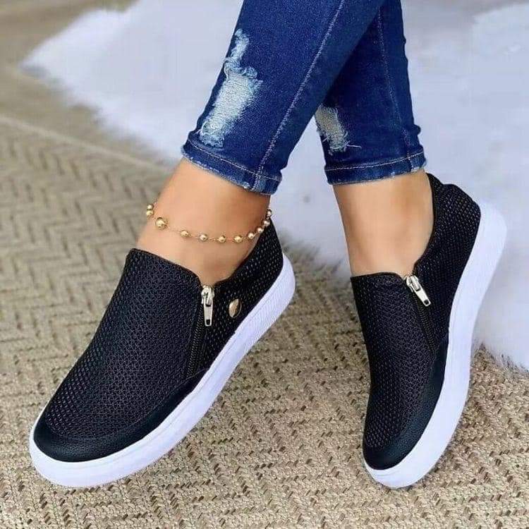 Ladies classy casual shoes with zip 