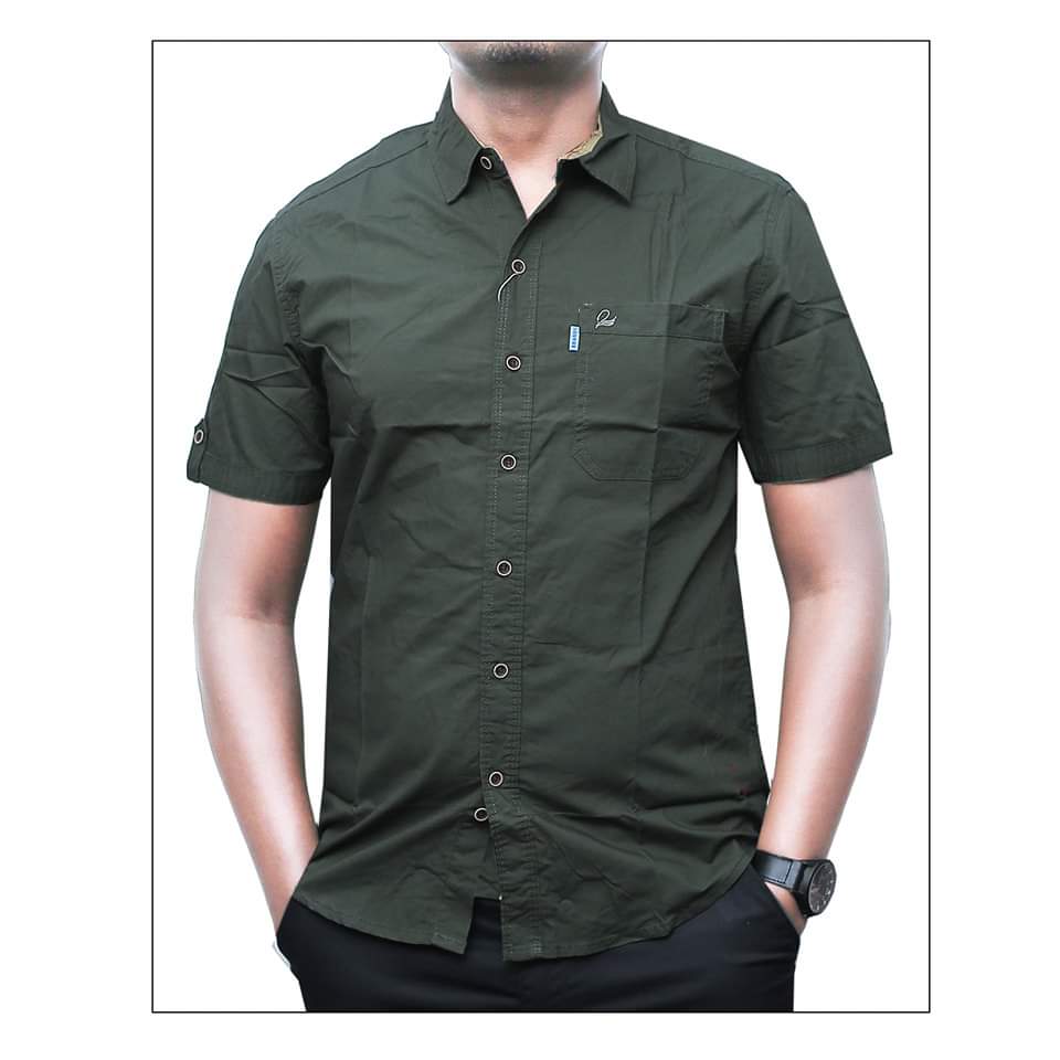 Plain short sleeve men shirts 