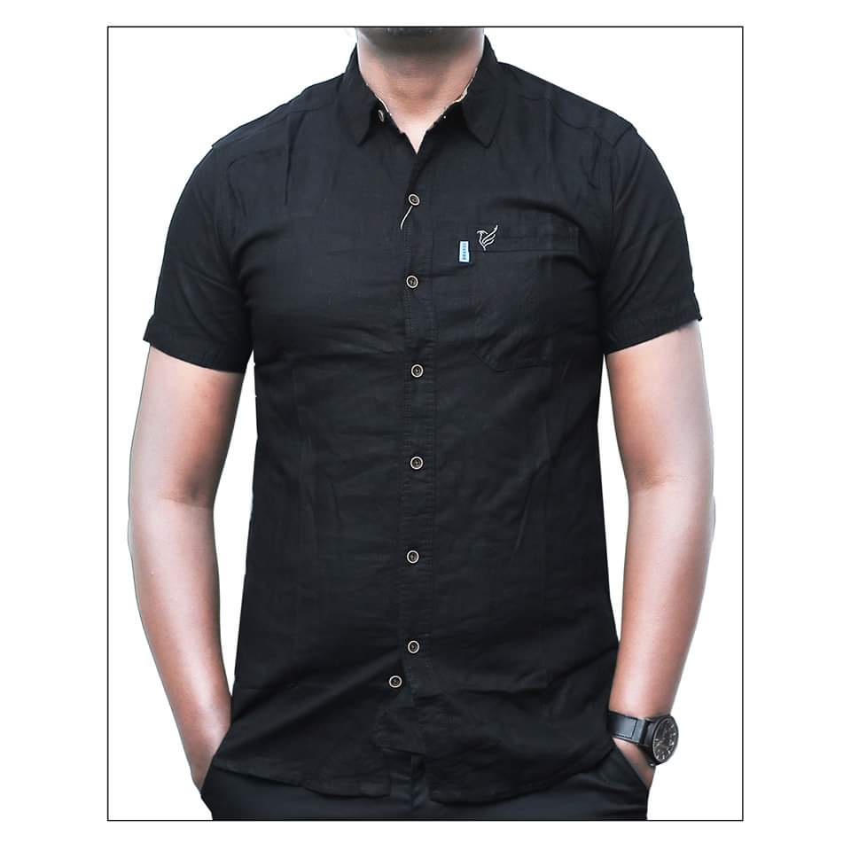 Plain short sleeve men shirts 