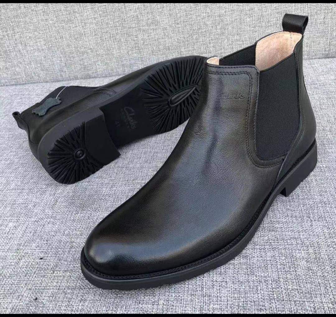 Leather ankle shoes for men 