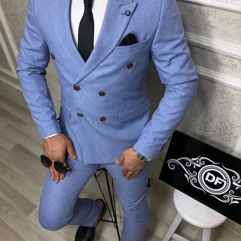 Men suits with front button designs