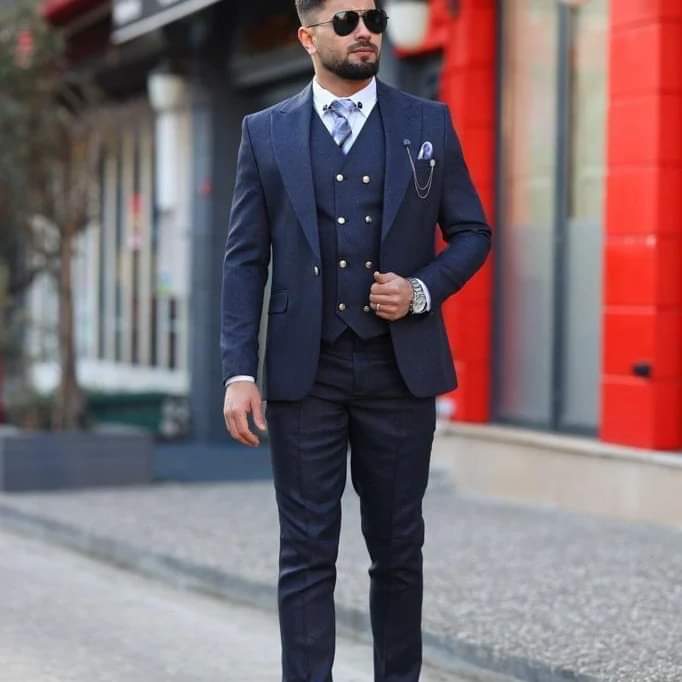 Navy blue men suits