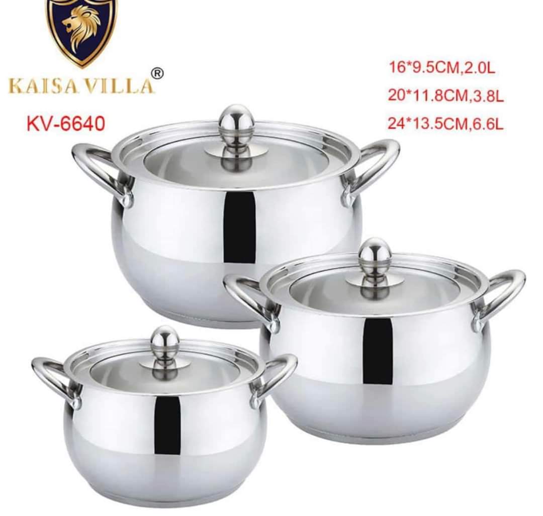 Stainless cookware and serving dishes 