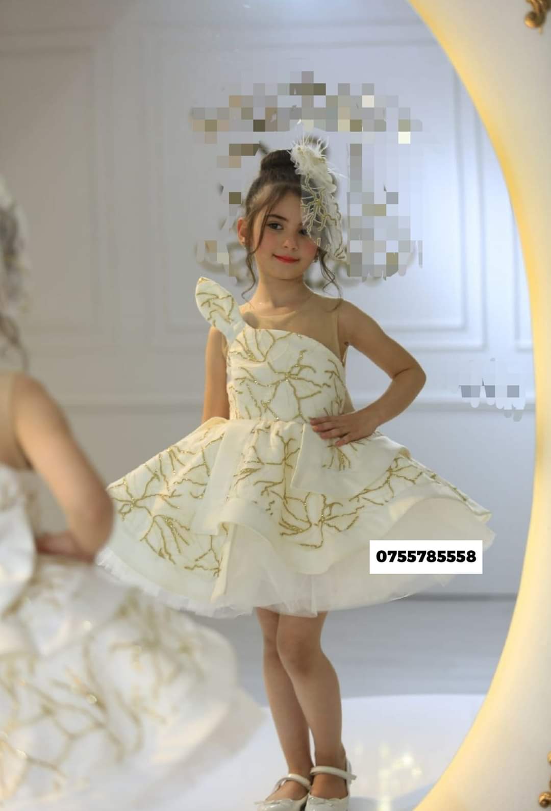 Girls party dresses with fascinator 