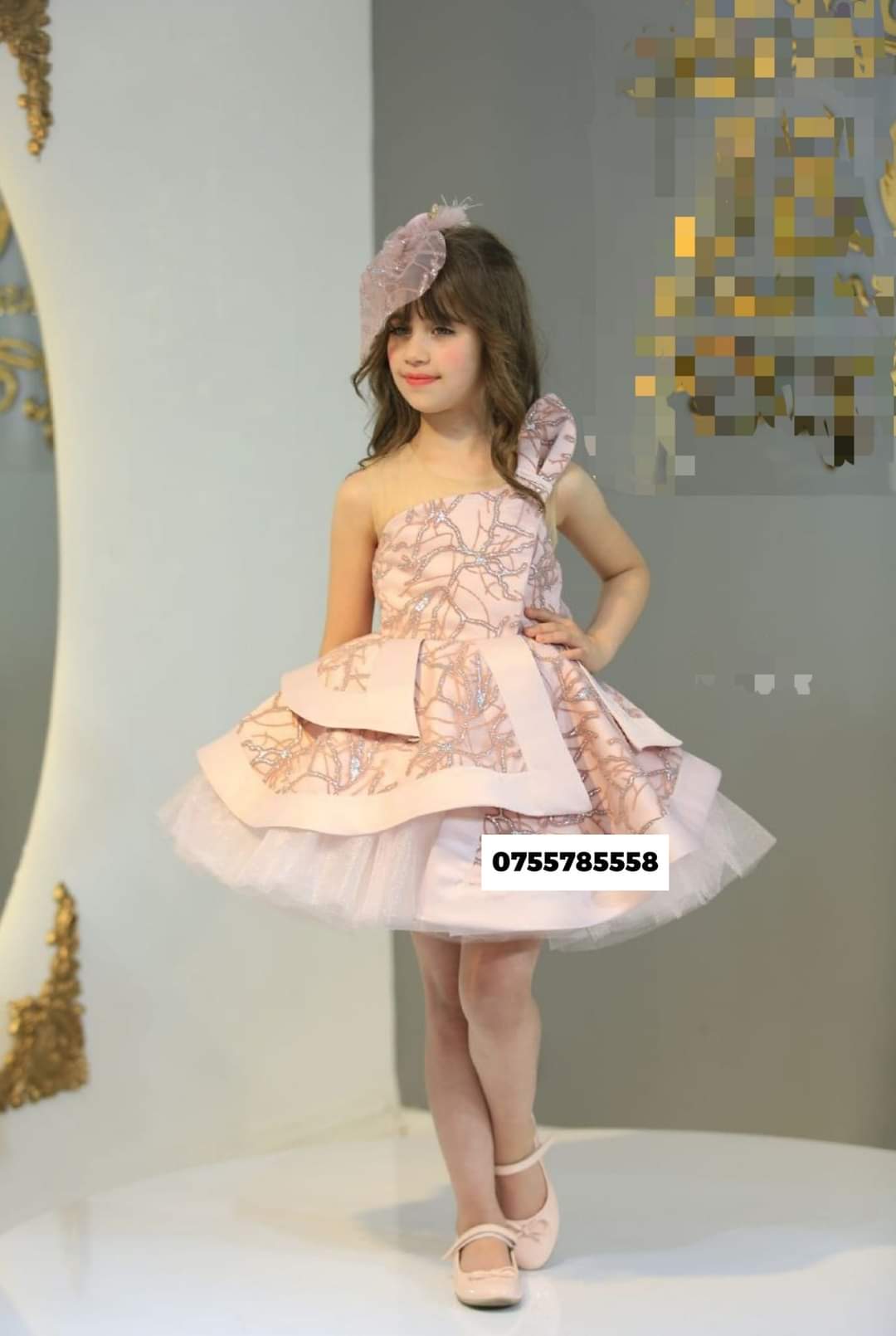 Girls party dresses with fascinator 