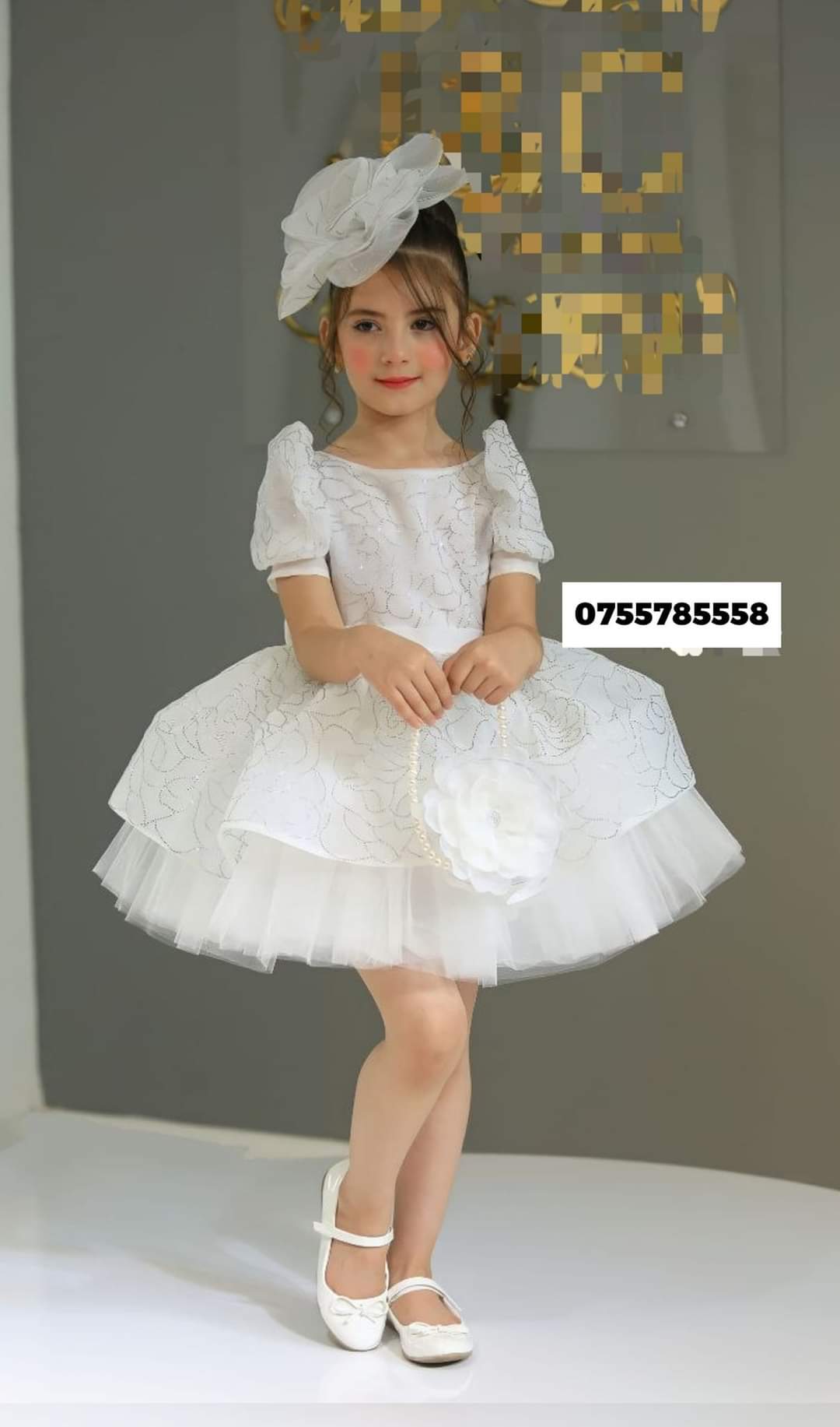 Girls party dresses with fascinator 