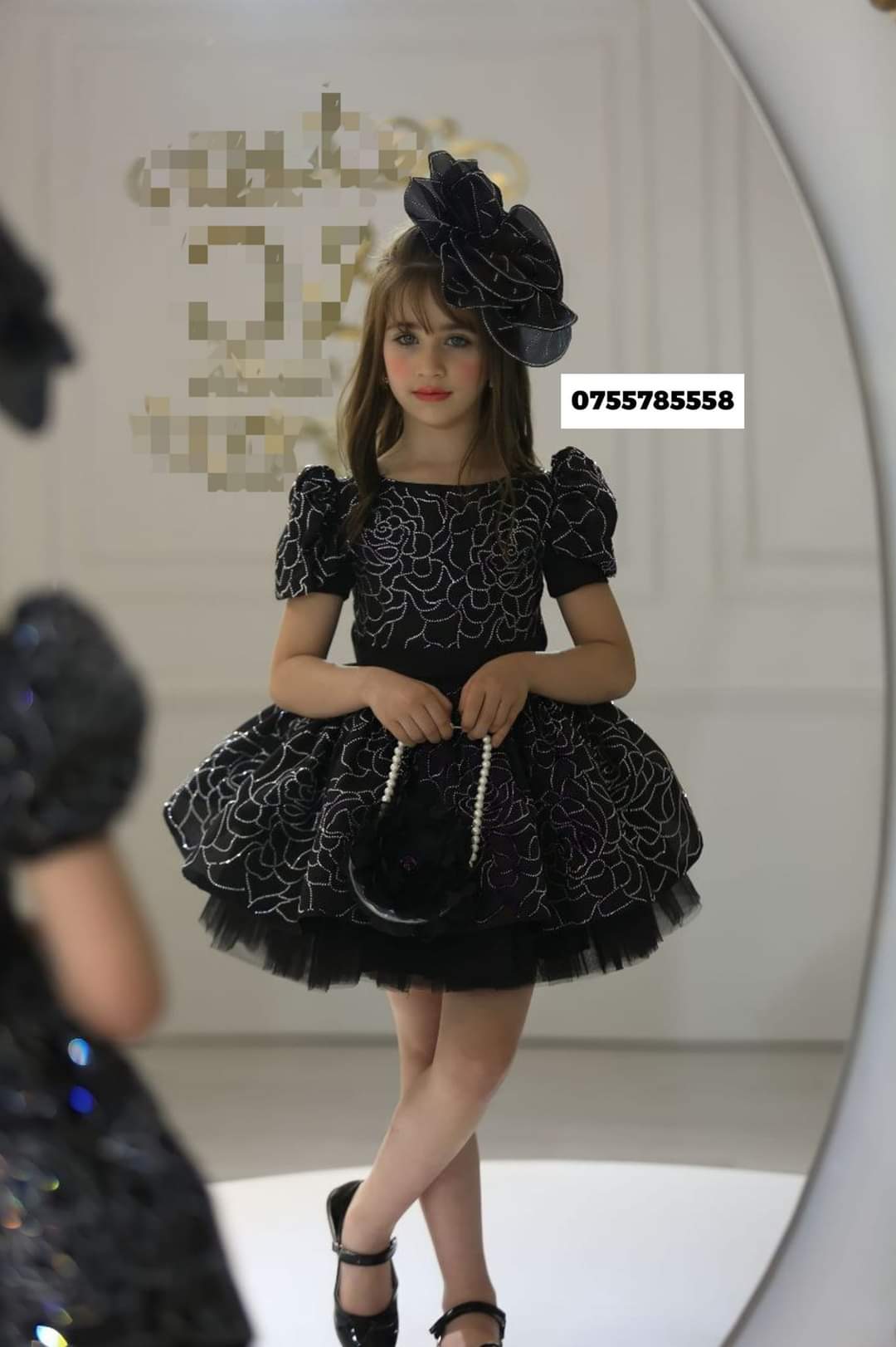 Girls party dresses with fascinator 