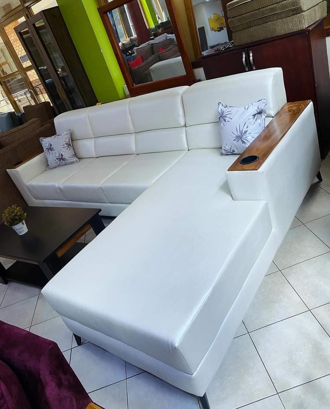 White sofa set