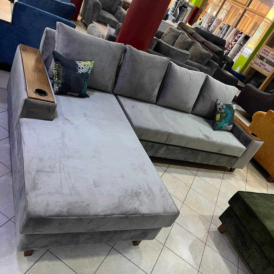 Sofa chairs grey L Shaped 