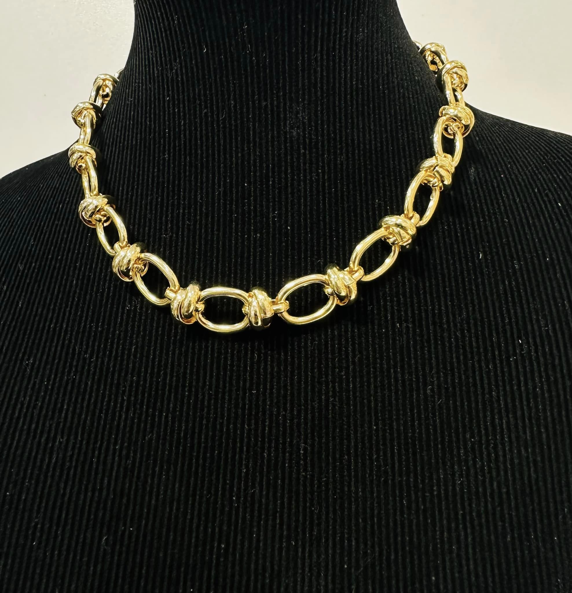 Golden chain necklaces