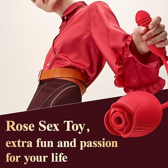 Rose Sex Toys Dildo Vibrator - 3in1