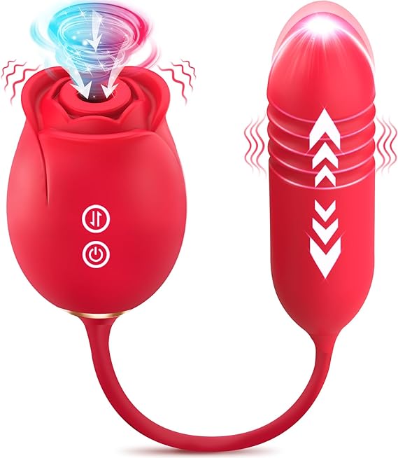 Rose Sex Toys Dildo Vibrator - 3in1