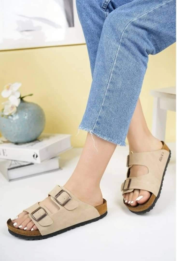 Slide in flat shoes