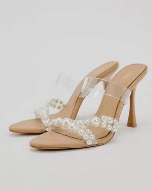 Women open party shoes