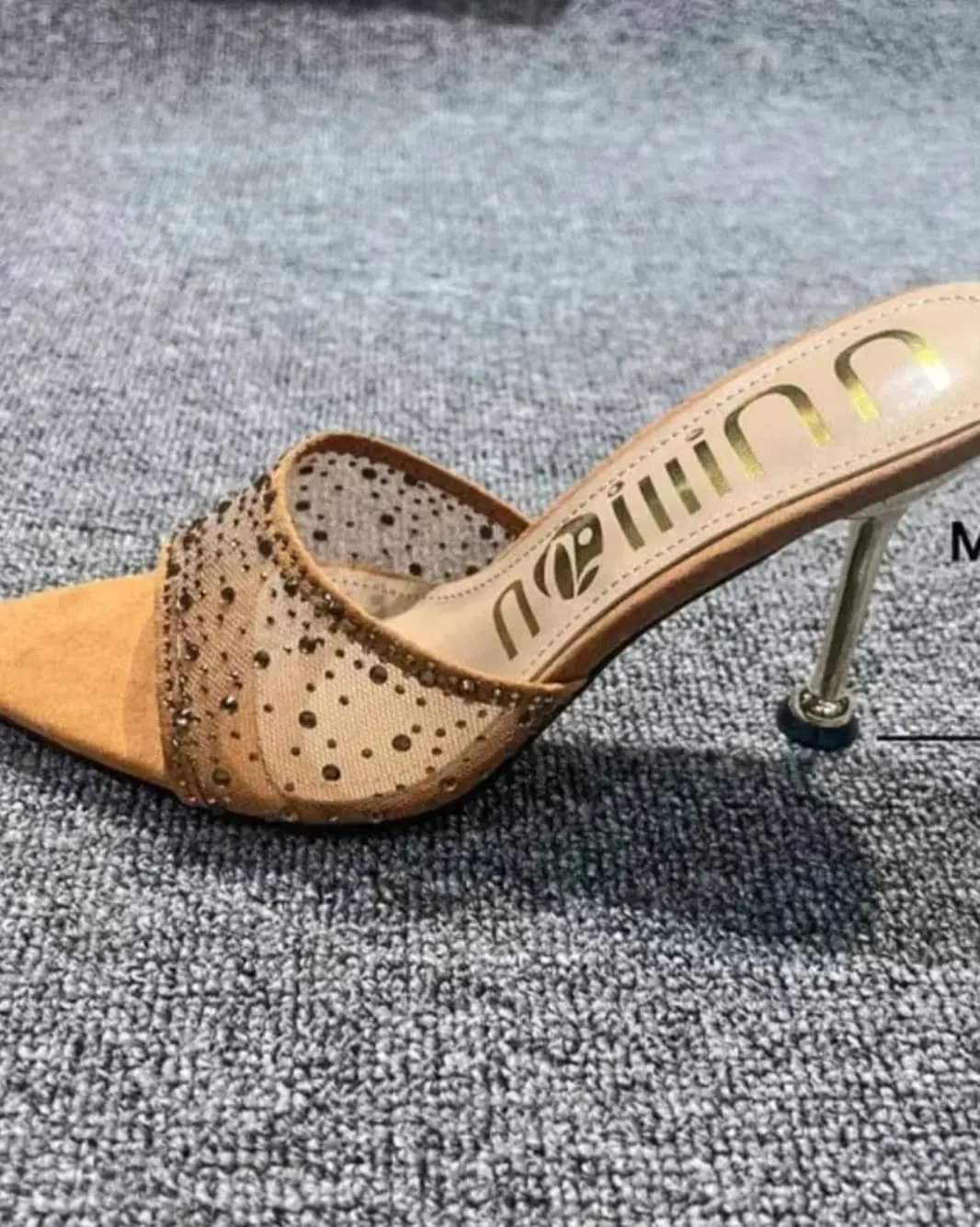 Women open party shoes