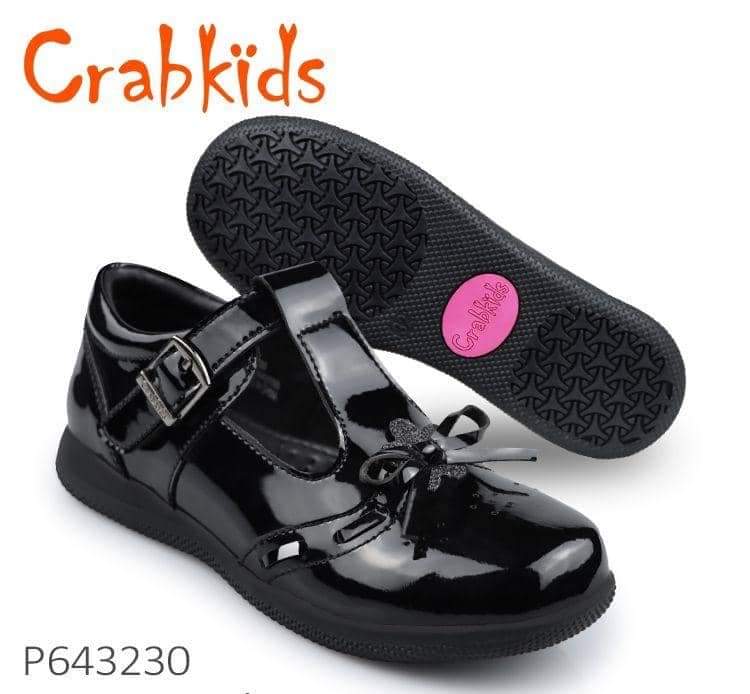 Girls school shoes crab kids non polish