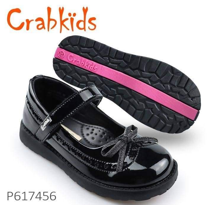 Girls school shoes crab kids non polish