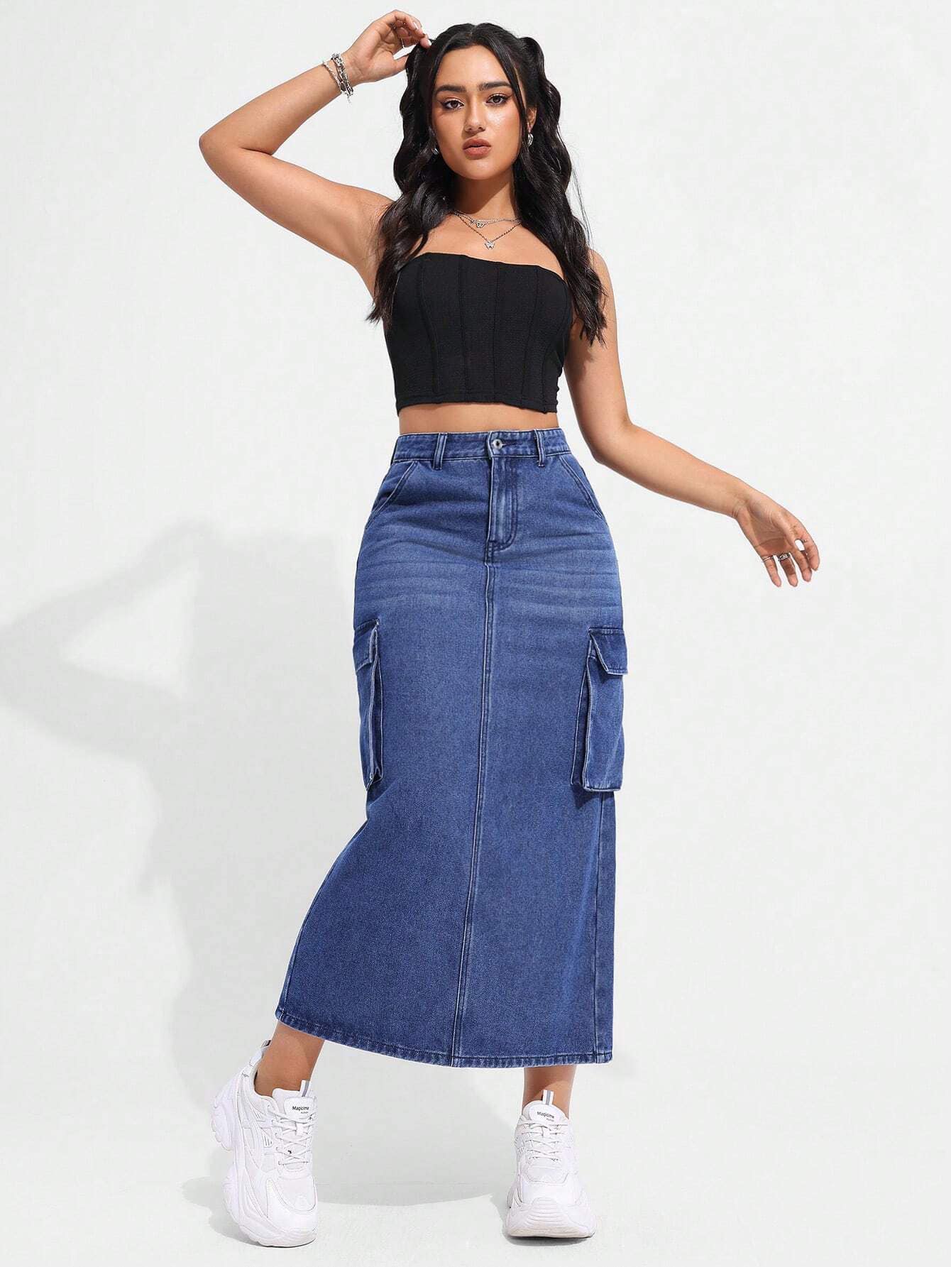 Denim skirts