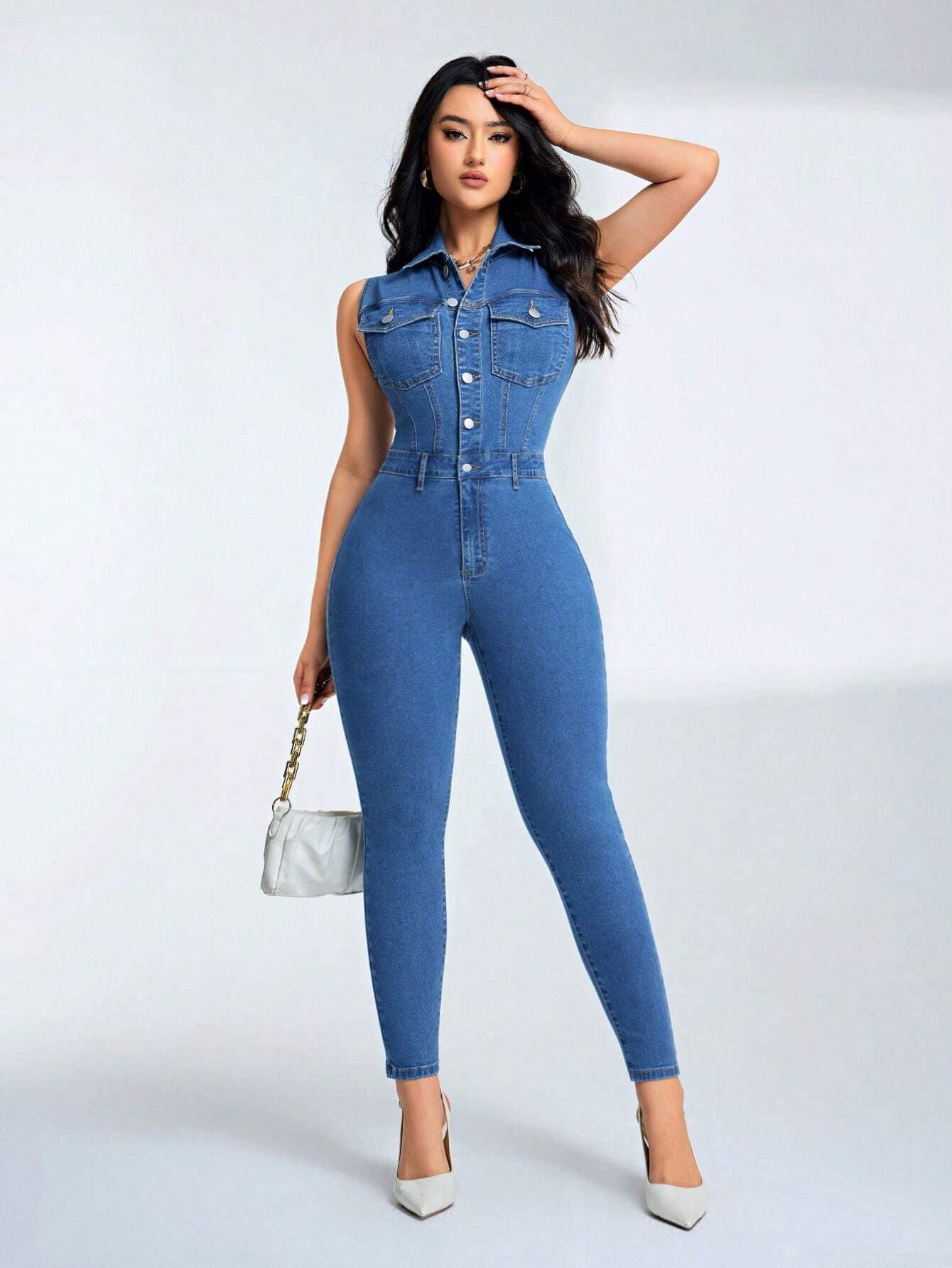 Denim jumpsuits