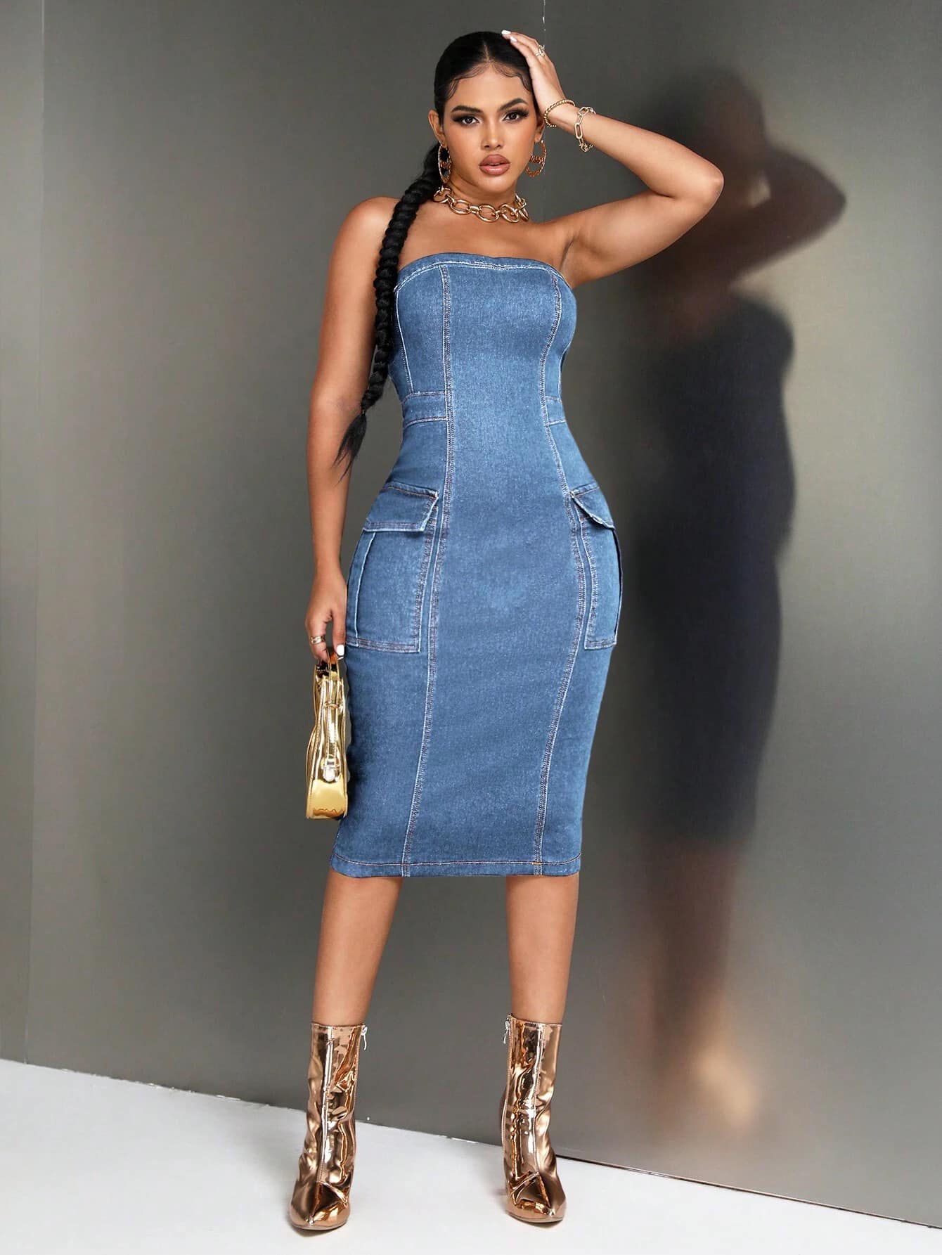 women denim short dresses