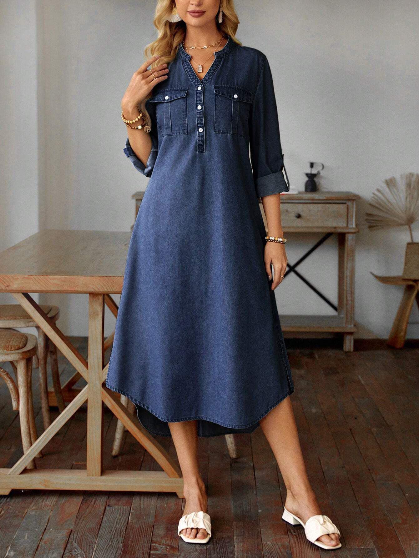 long denim dresses