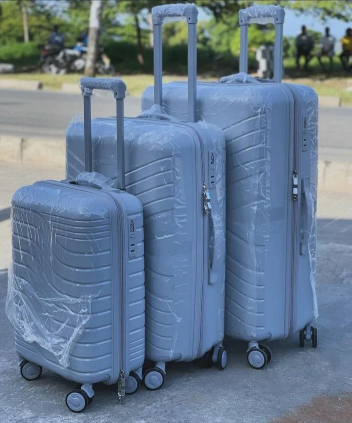 Rubber suitcases