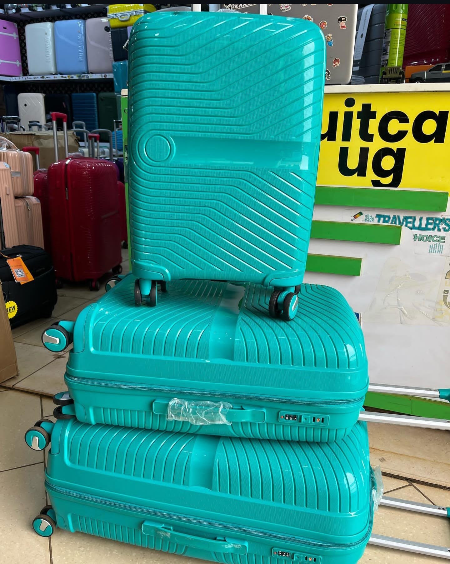 Rubber suitcases