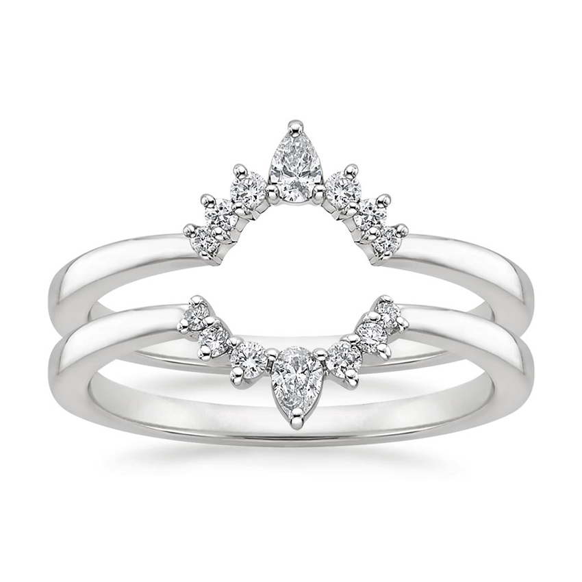 Lunette Nested Diamond wedding Ring Stack